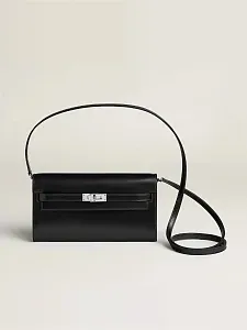Hermès Кошелек Kelly To Go Noir Box Palladium Hardware - фото 1