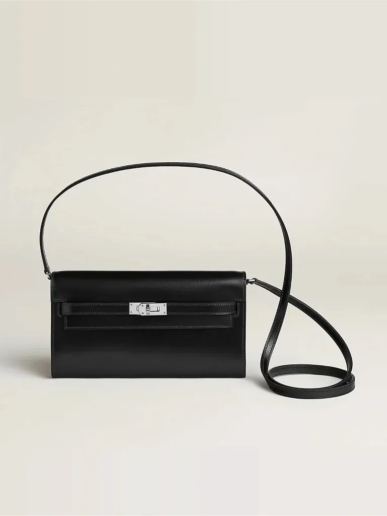 Кошелек Kelly To Go Noir Box Palladium Hardware Hermes - фото 1