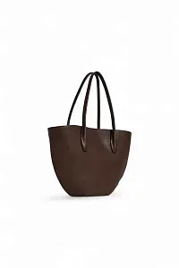 The Row Сумка Alger Tote Deep Brown из кожи Deep Brown / Dark Brown - фото 3