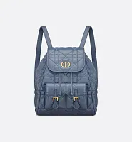 Dior Рюкзак Caro модель среднего формата Blue denim - фото 1