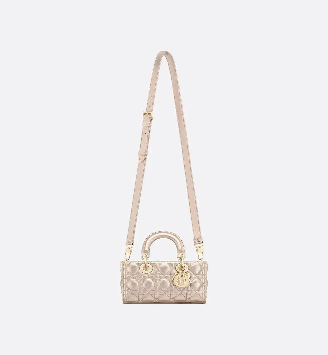 Dior Сумка Lady D-Joy metallic pale gold-tone маленького формата - фото 5