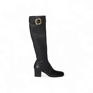 Miu Miu Сапоги из кожи наппа с пряжкой Black - фото 3