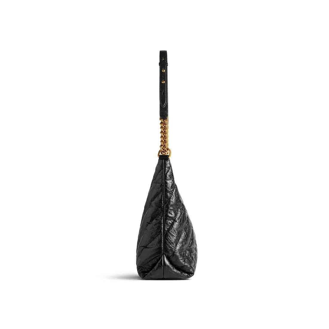 Balenciaga Сумка Crush Hobo Quilted in Black среднего формата - фото 5