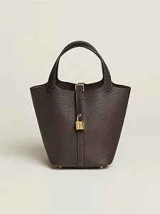 Hermès Сумка Picotin 18 Ebene Barenia Faubourg Gold Hardware - фото 1