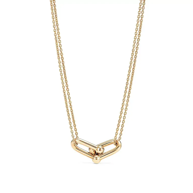 Подвеска Tiffany HardWear Large Double Link Pendant Yellow Gold - фото 1