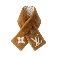 Louis Vuitton Шарф Monogram Shearling Camel - фото 1