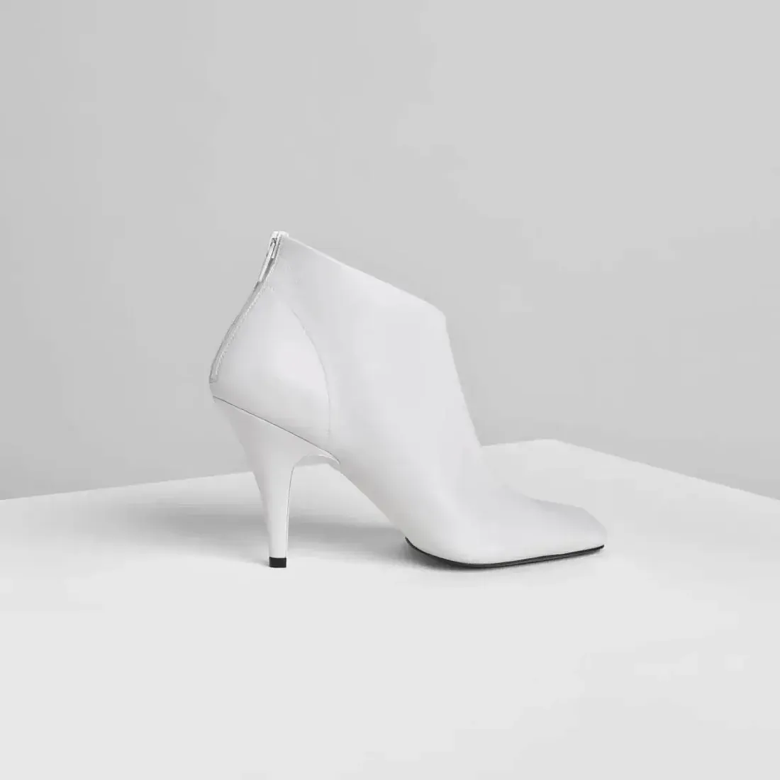 Phoebe Philo Мягкие ботильоны 90 White - фото 3
