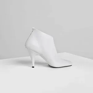 Phoebe Philo Мягкие ботильоны 90 White - фото 3