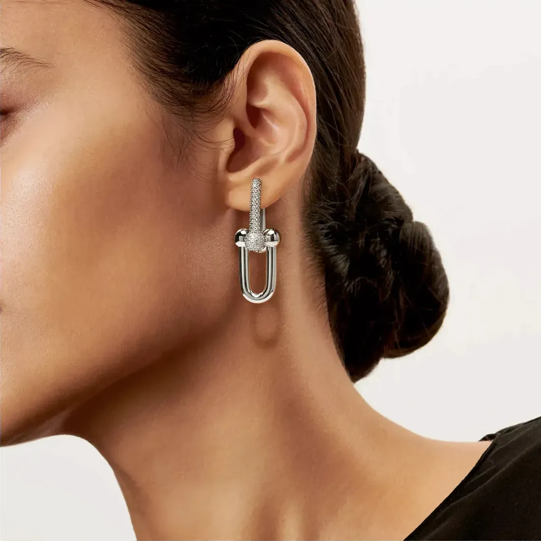 Tiffany & Co. Серьги HardWear Large Link Earrings White Gold - фото 2