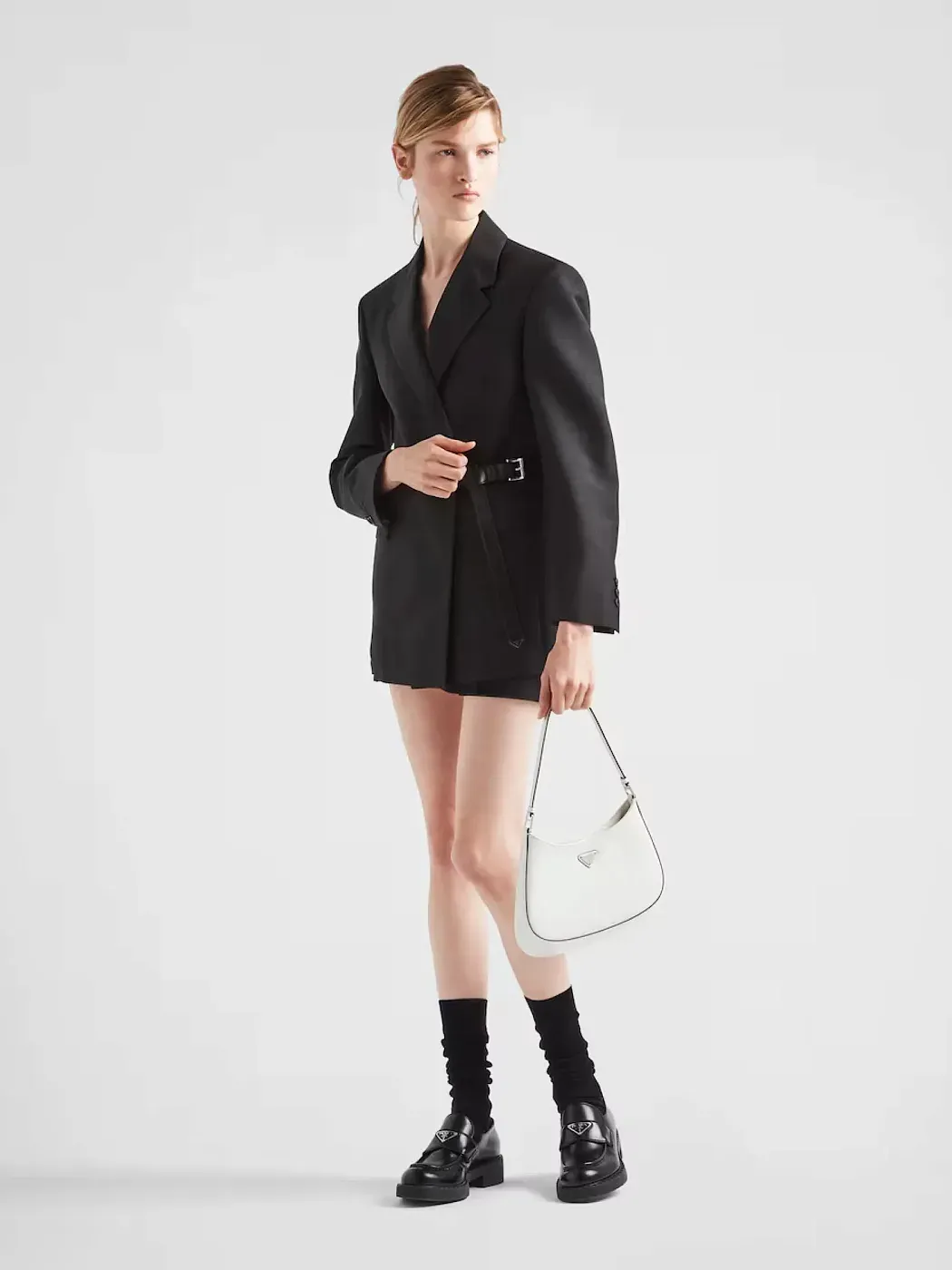 Prada Сумка Cleo из лакированной кожи White - фото 2