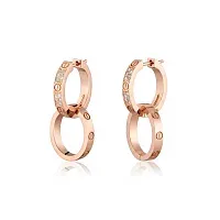 Cartier Серьги Love earrings, multiwear, half-paved Rose Gold - фото 1