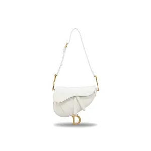 Dior Сумка с ремнем Soft Saddle latte мини-формата - фото 1