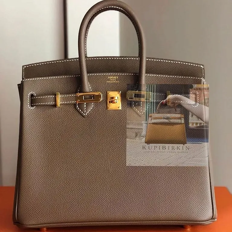 Hermes Birkin 25 Etoupe Epsom Gold Hardware - фото 1