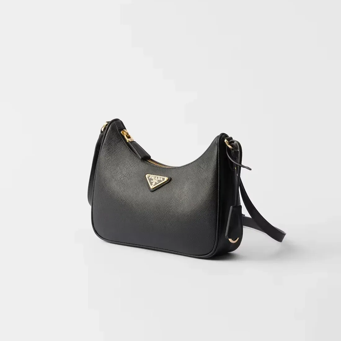 Prada Мини-сумка Re-Edition из сафьяновой кожи Black - фото 3