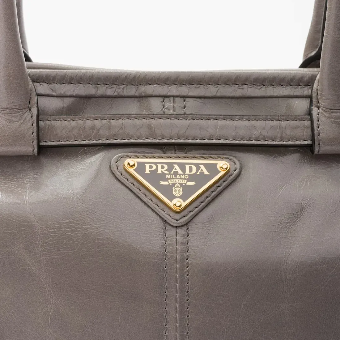Prada Средняя кожаная сумка Pewter - фото 4