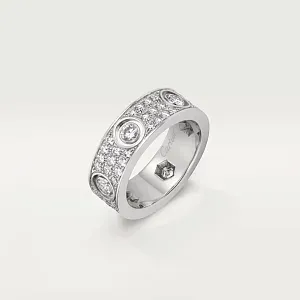 Cartier Кольцо Love с бриллиантовым паве Men White Gold 6 Diamonds - фото 4