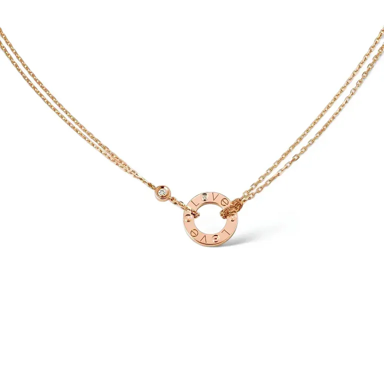 Кулон Cartier Love, 2 diamonds Rose Gold - фото 1