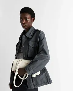 Prada Кожаная сумка среднего размера с верхней ручкой и замком White - фото 2