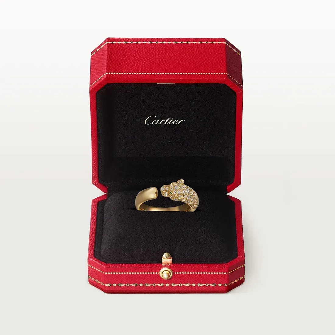 Cartier Кольцо средняя модель с бриллиантовым паве Panthere de Yellow Gold - фото 4
