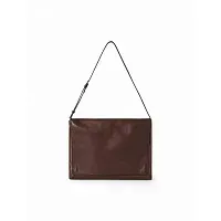 The Row Сумка Nan Shoulder Black из кожи Brown Melange - фото 1