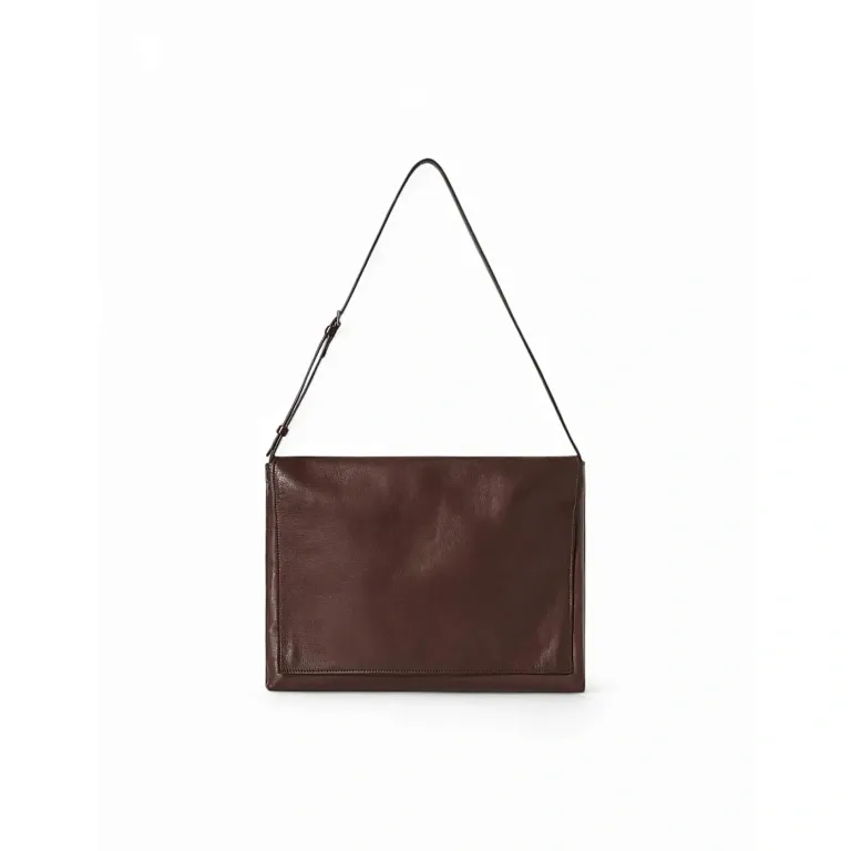 Сумка Nan Shoulder Black из кожи The Row Brown Melange - фото 1