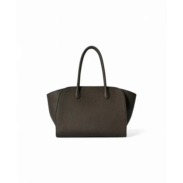 Сумка Marlo 12 Deep Brown из кожи The Row Mid Grey - фото 1