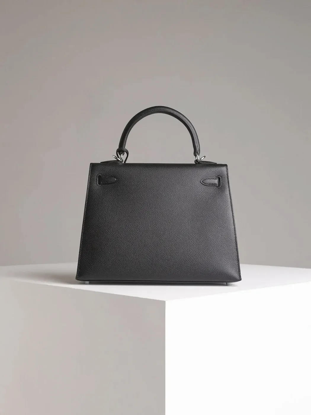 Hermès Сумка Sellier Kelly 25 Black Epsom Palladium Hardware - фото 5