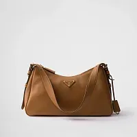 Prada Сумка на плечо Aimee Medium из кожи Caramel - фото 1