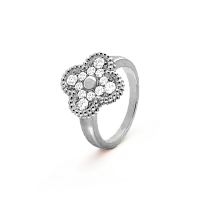 Van Cleef & Arpels Кольцо Vintage Alhambra White Gold - фото 1