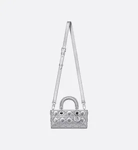 Dior Сумка Lady D-Joy silver-tone metallic маленького формата - фото 5