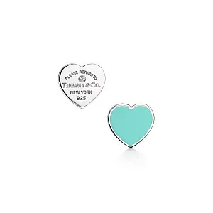 Tiffany & Co. Серьги Blue Return to Mini Earrings in Silver with Blue and a Diamond - фото 1