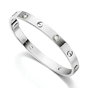 Cartier Браслет Love single-screw closure, classic model, 4 diamonds - фото 7