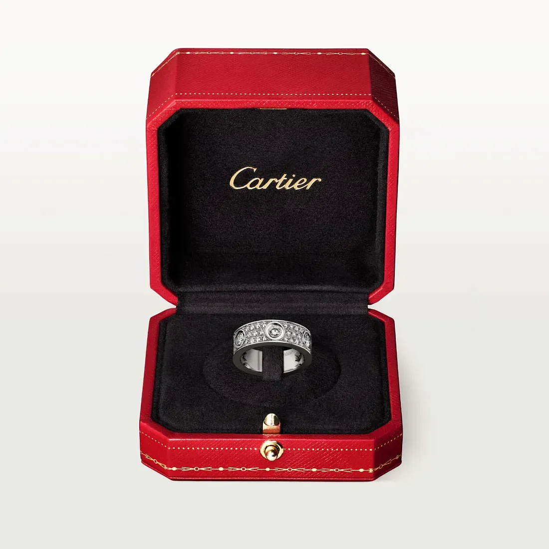 Cartier Кольцо Love с бриллиантовым паве Men White Gold 6 Diamonds - фото 5