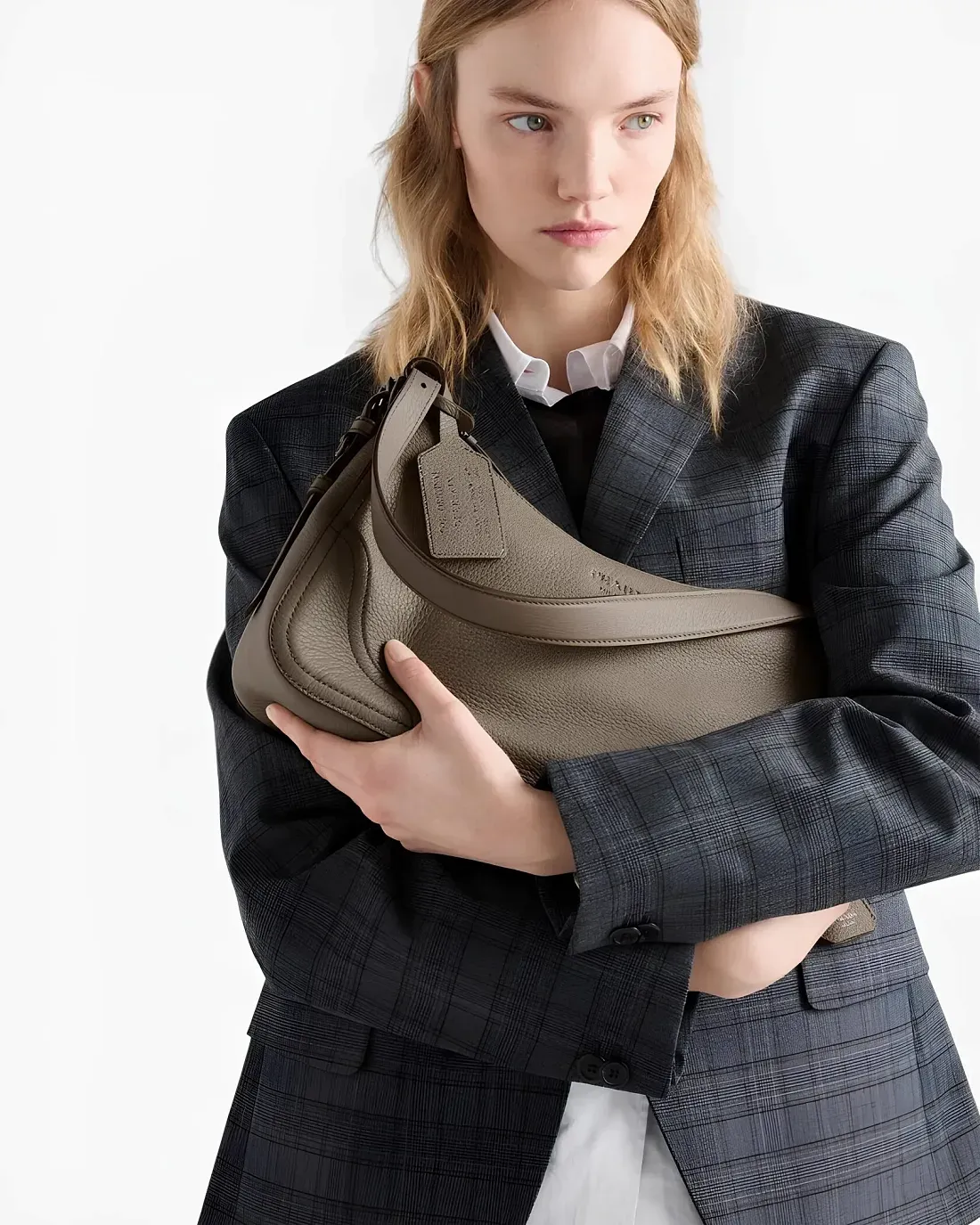 Prada Большая сумка Aimee Clay Grey - фото 5