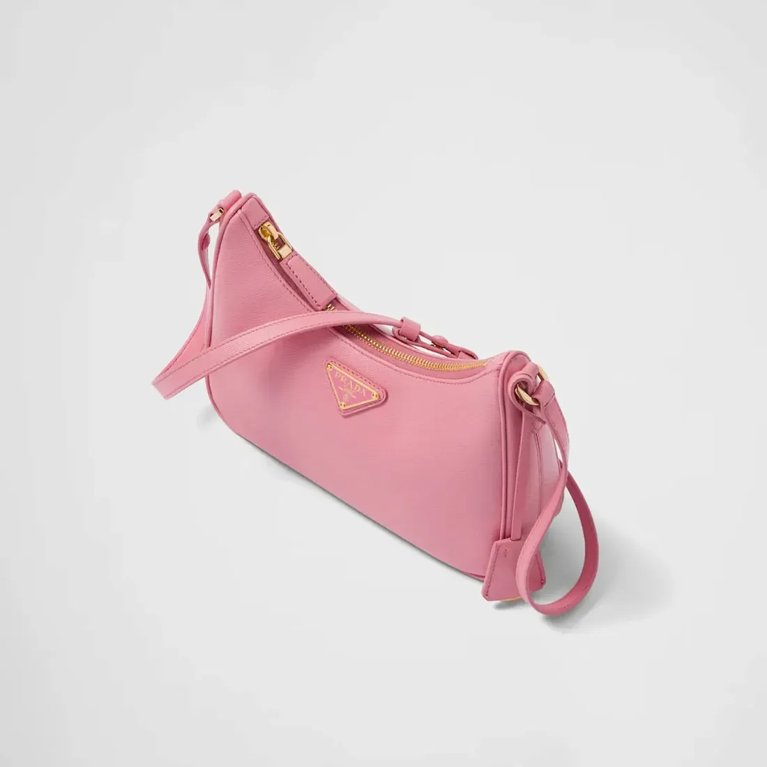 Prada Мини-сумка Re-Edition из сафьяновой кожи Petal Pink - фото 3