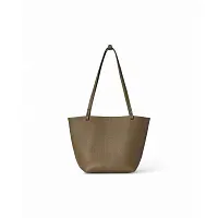 The Row Сумка Medium Park Tote Black из кожи Smoked Taupe - фото 1