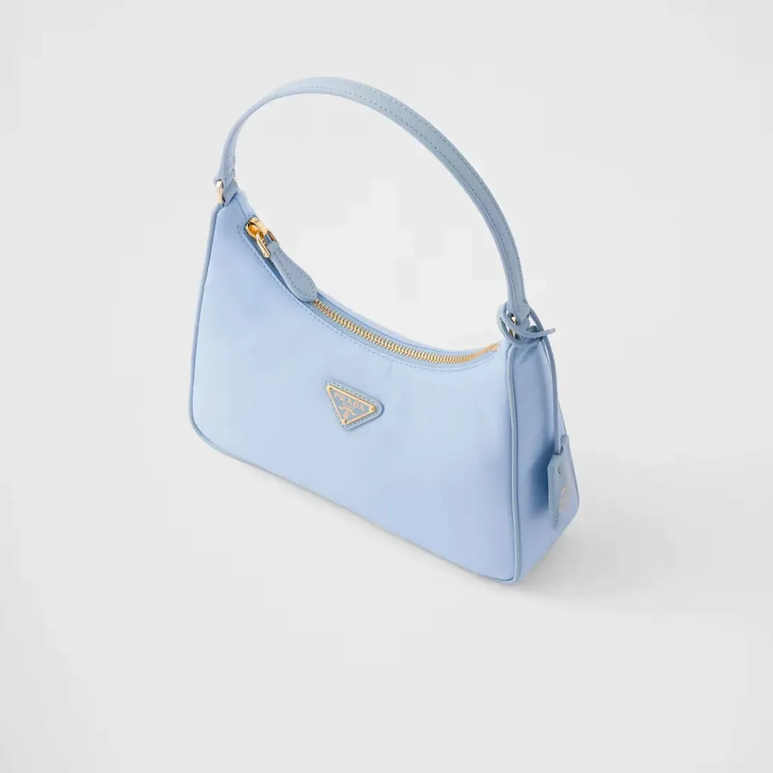Prada Мини-сумка Re-Edition 2005 из Re-Nylon и сафьяновой кожи Pale Blue - фото 2