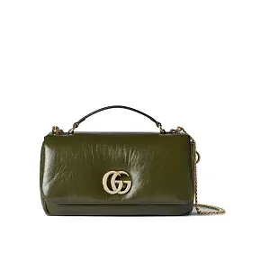 Gucci Маленькая сумка с верхней ручкой GG Milano Dark Olive Green - фото 1
