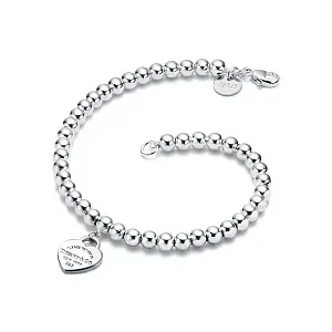 Tiffany & Co. Браслет Heart Tag Bead Bracelet in Silver - фото 4