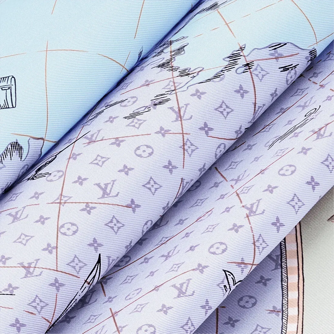 Louis Vuitton Платок-каре Map Lilas - фото 3