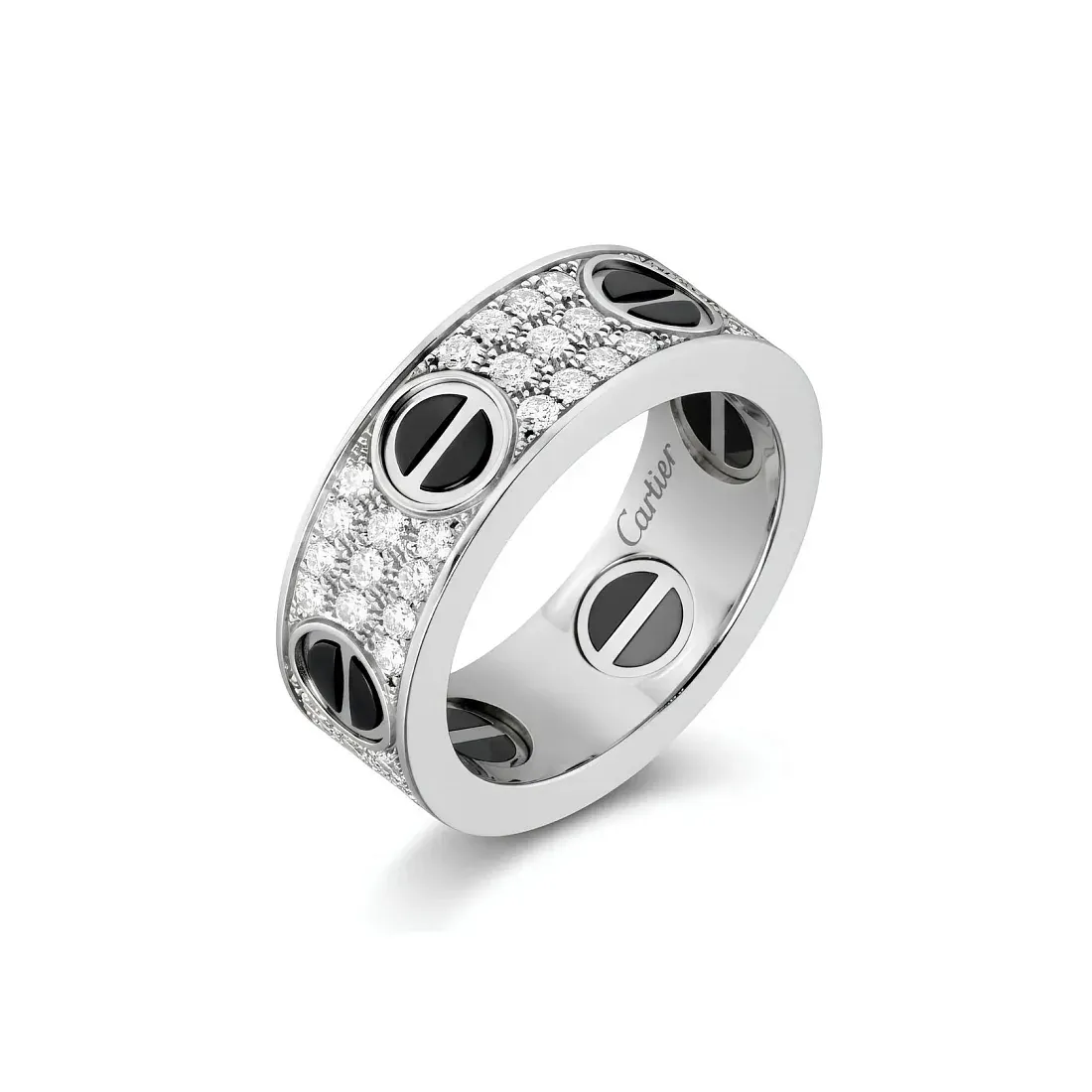 Cartier Кольцо Love ring, classic model, paved, ceramic, - фото 3
