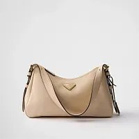 Prada Сумка на плечо Aimee Medium из кожи Travertine - фото 1