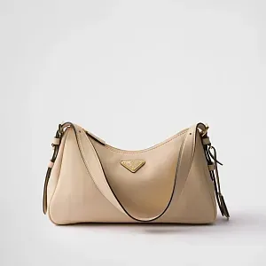 Prada Сумка на плечо Aimee Medium из кожи Travertine - фото 1