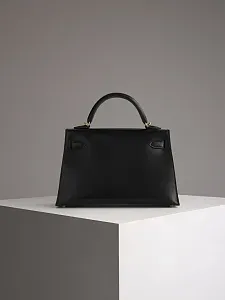 Hermès Сумка Kelly Mini 20 Black Box Gold Hardware - фото 7