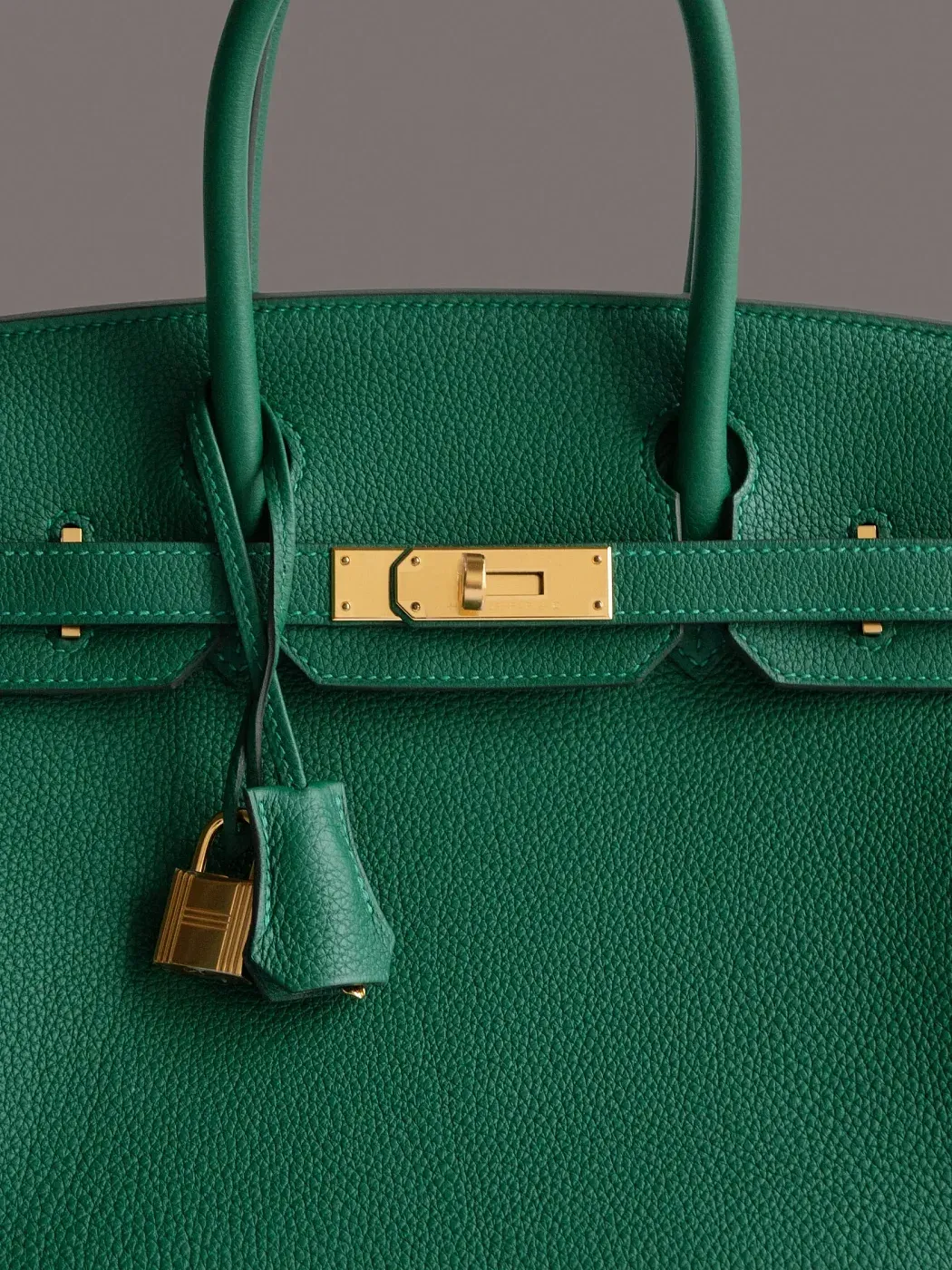 Hermès Сумка Birkin 30 Vert Moyen Togo Gold Hardware - фото 4