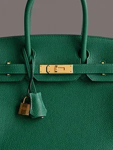 Hermès Сумка Birkin 30 Vert Moyen Togo Gold Hardware - фото 4