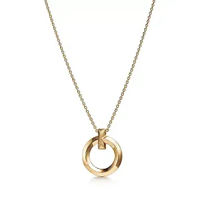 Tiffany & Co. Подвеска T T1 Circle Small Pendant in Yellow Gold - фото 1