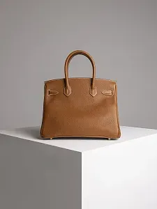 Hermès Сумка Birkin 30 Fauve Barenia Faubourg Gold Hardware - фото 7