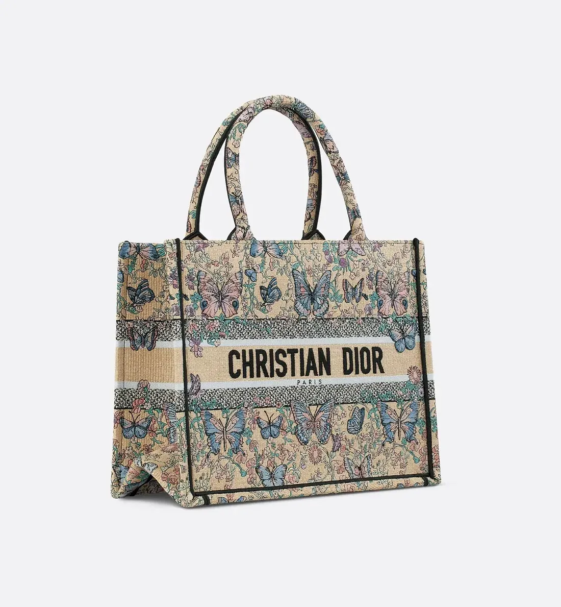 Dior Сумка Book Tote blue butterfly среднего формата - фото 2