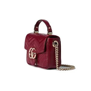 Gucci Мини-сумка на плечо GG Marmont Rosso Ancora Red - фото 3